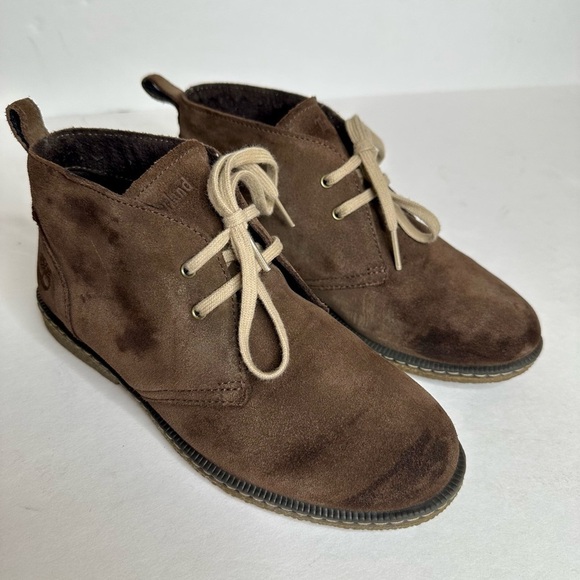Timberland Suede Leather Brown Comfort‎ Ankle Boots Kids Size: 2.5 - Picture 5 of 15